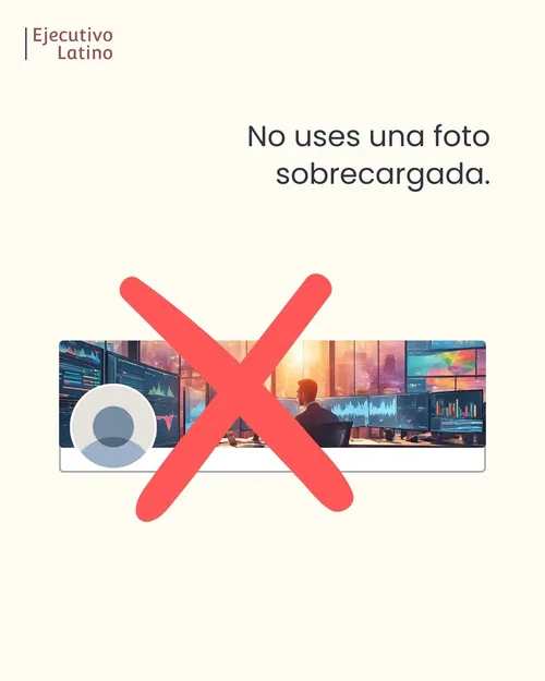 Otro error frecuente es usar fotos sobrecargadas.