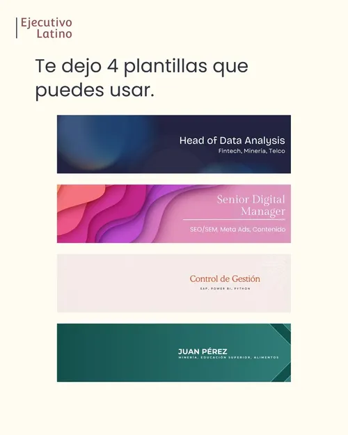 Plantillas para foto de fondo en LinkedIn.