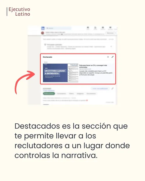 Foto que muestra dónde está la seccion Acerca de en LinkedIn