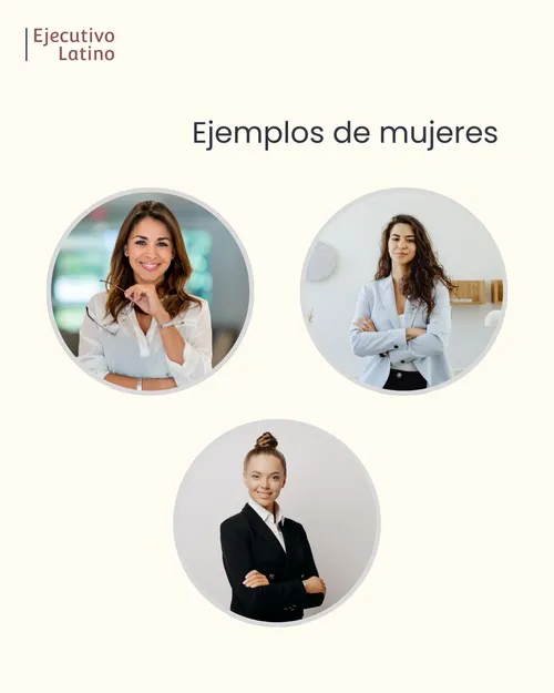 Ejemplos de foto de perfil en LinkedIn para mujeres.